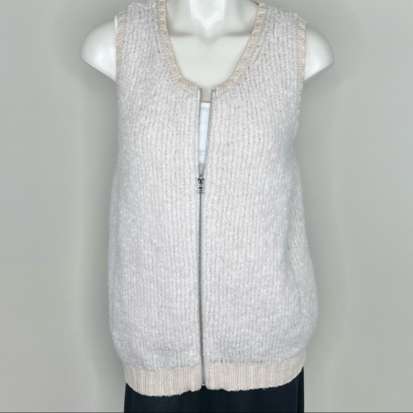 DONATING Versatile GAP vest wool blend sleeveless zipper front warm S stylish - Picture 6 of 14